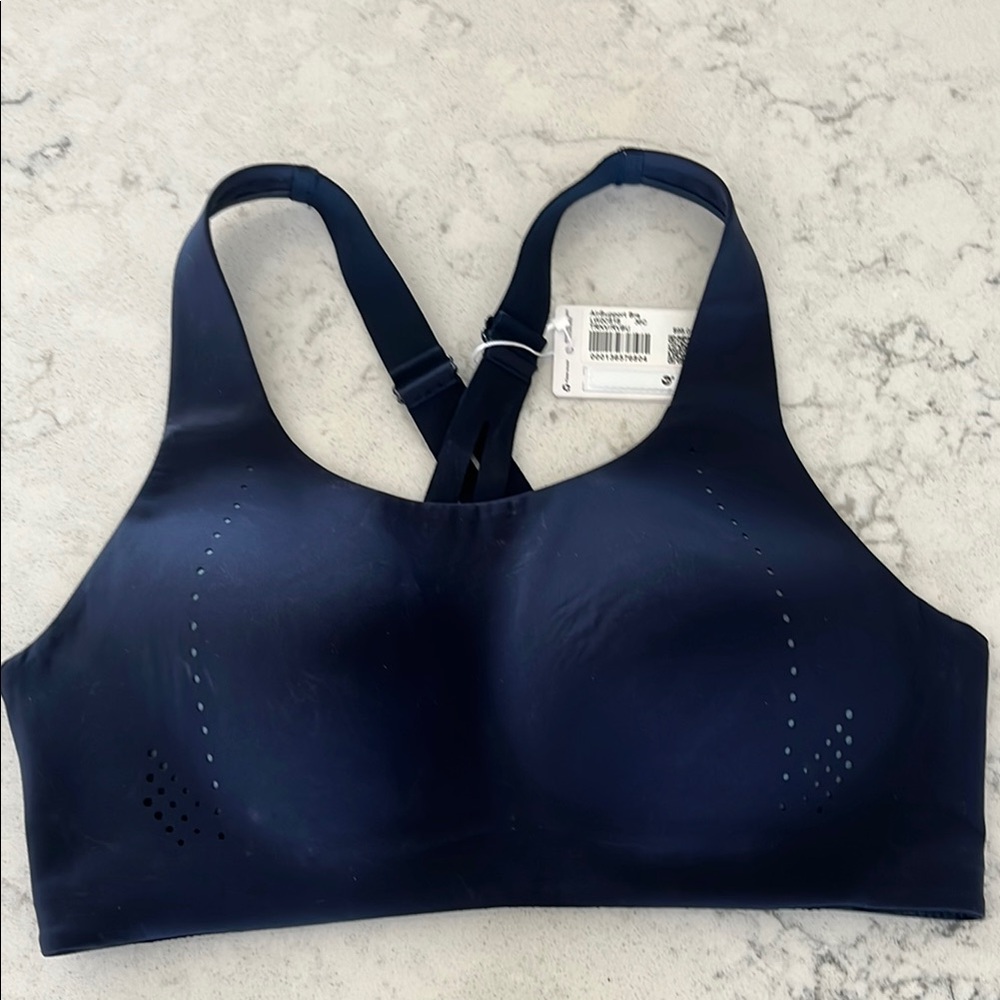 Seamless Navy Blue Sports Bra